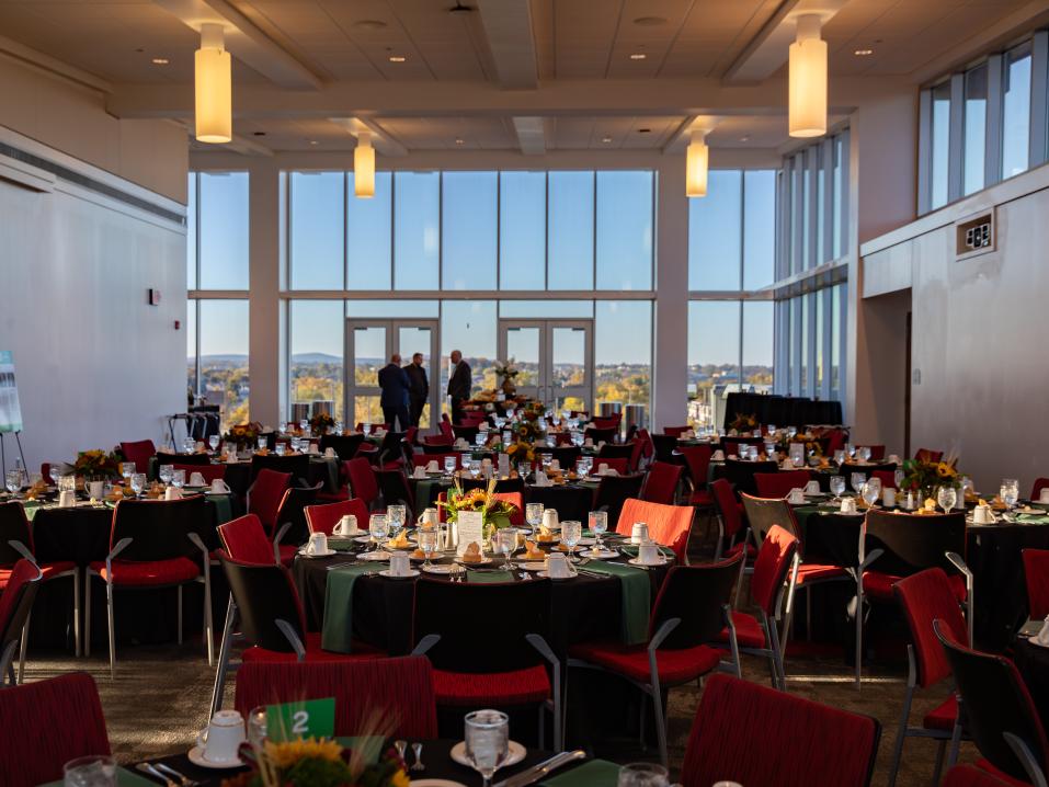 Yorkview Hall decorated for an event