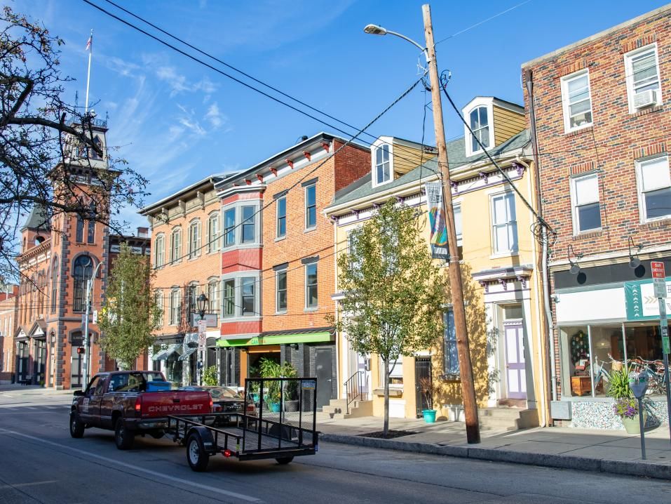 Row of buildings in downtown York.