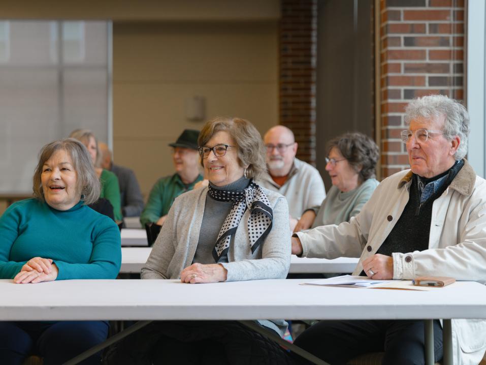 Adult learners in a lifelong learning classroom.