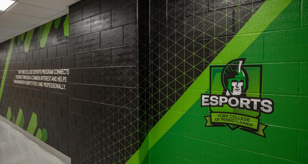The Esports painting on the wall.