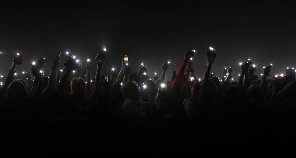 Phone lights at the Flo Rida concert.