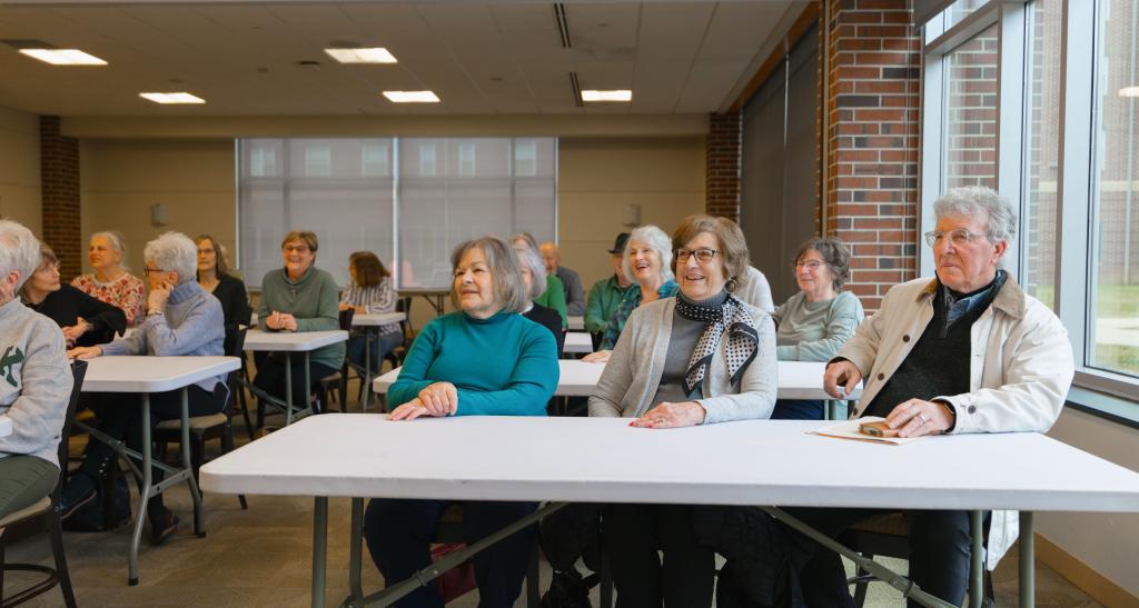 A Lifelong Learning classroom full of older students