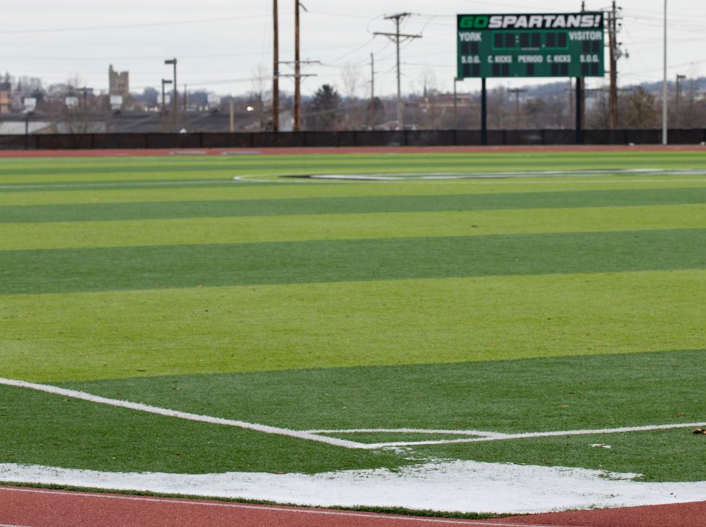 Picture of the soccer field at York College 