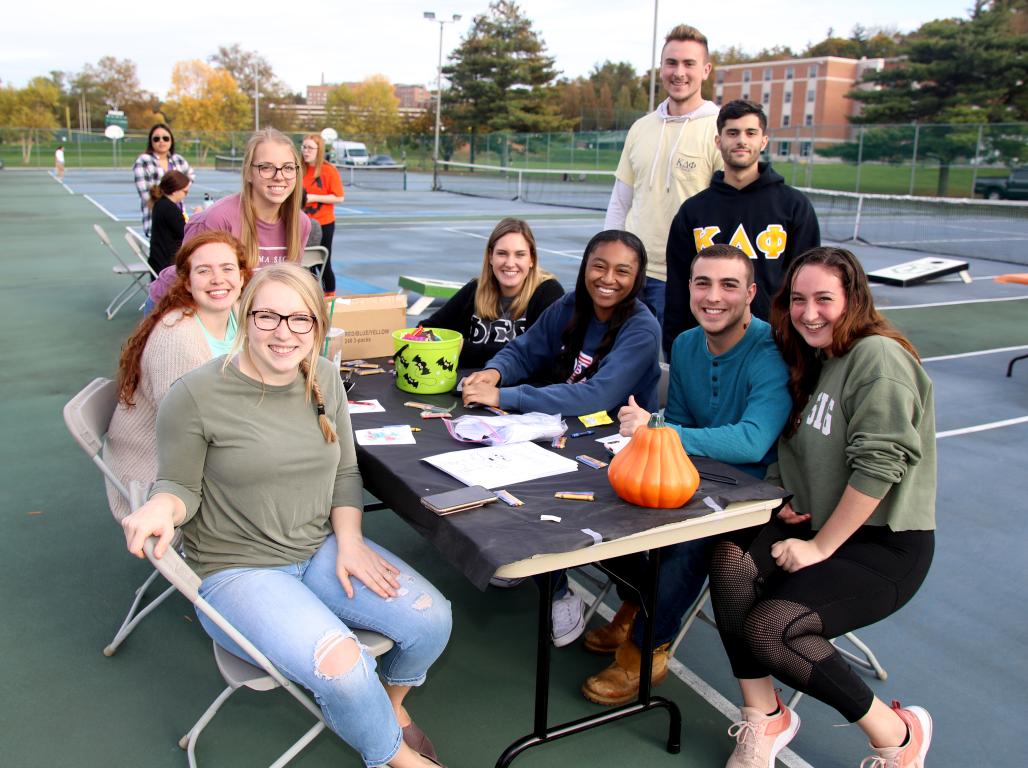 Students in Greek life are participating in Truck or Treat, a Halloween event at York College
