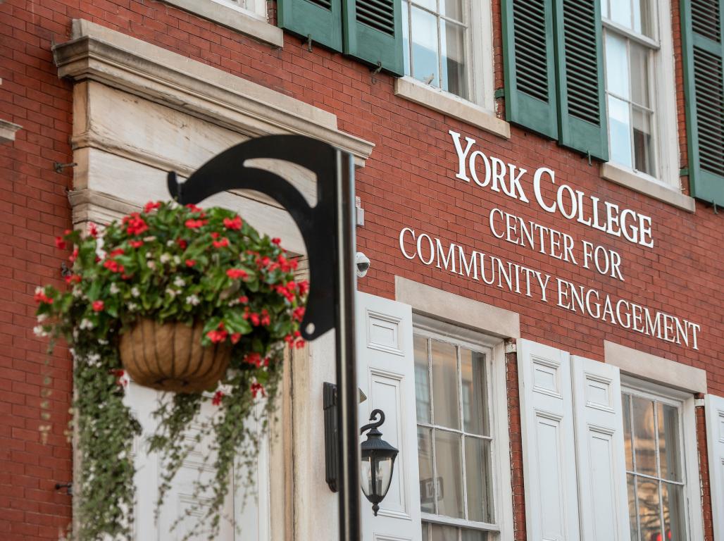Exterior photo of the York College Center for Community Engagement.