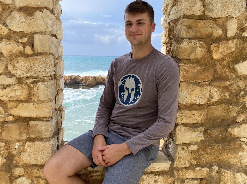 Talen Basiewicz pictured on a study abroad trip