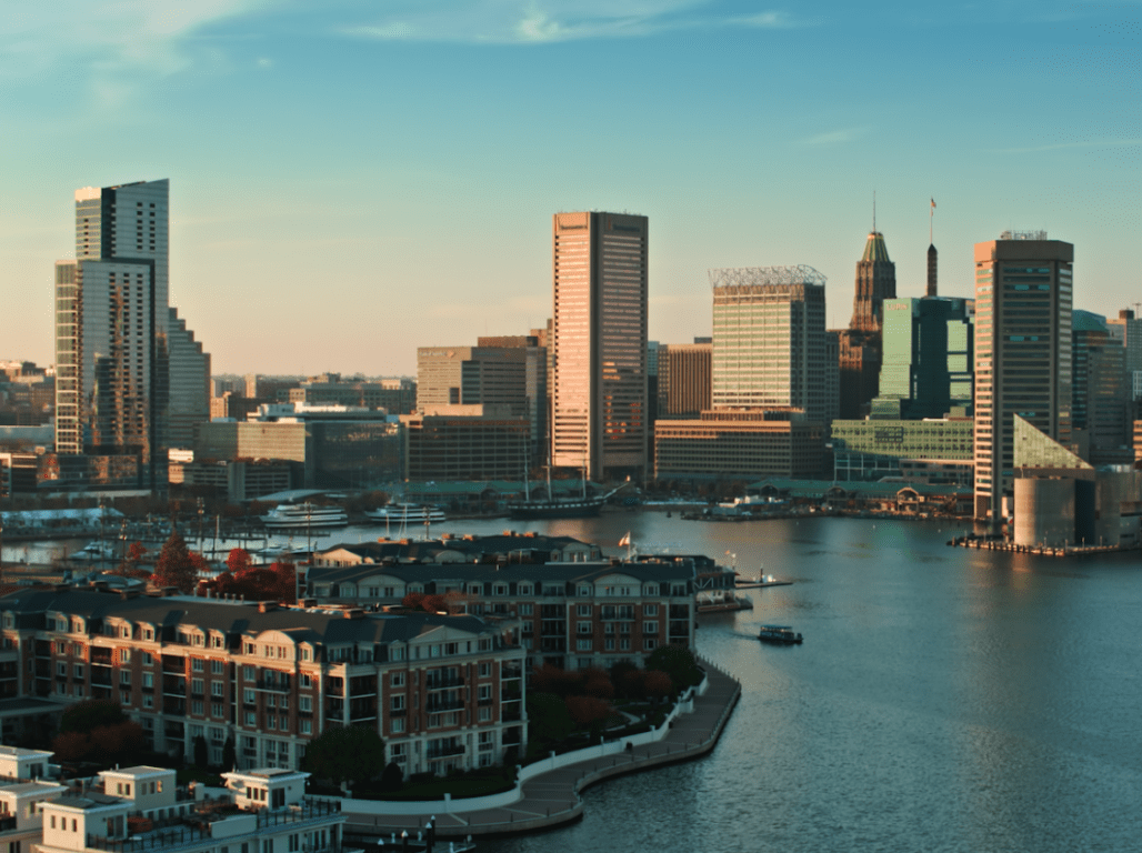 Baltimore skyline.