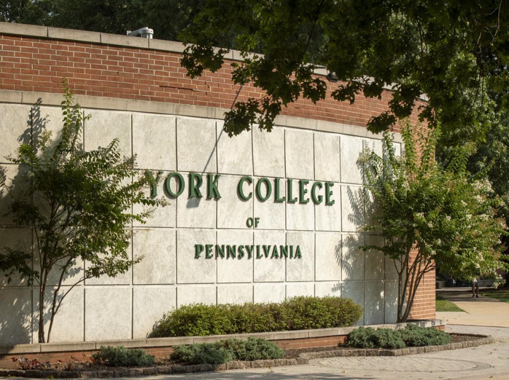 York College exterior wall.