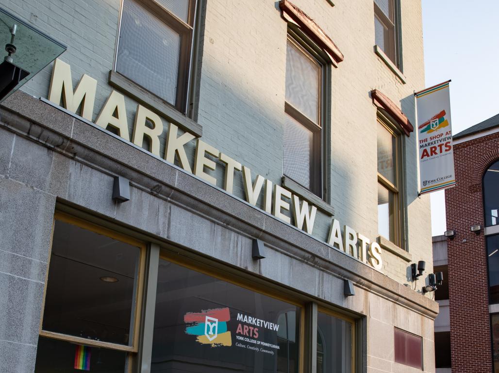 Exterior of the Marketview Arts Sign