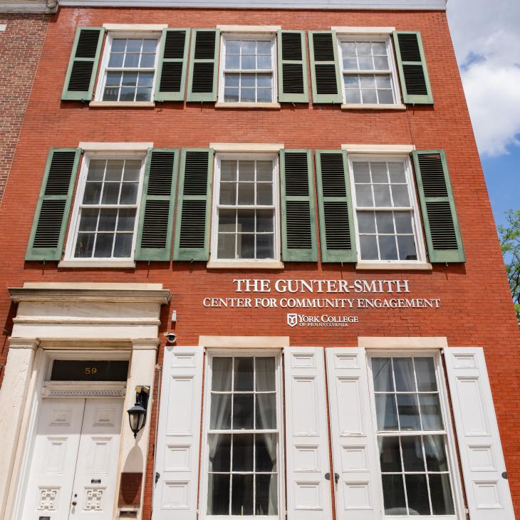 Front exterior of The Gunter-Smith Center building.